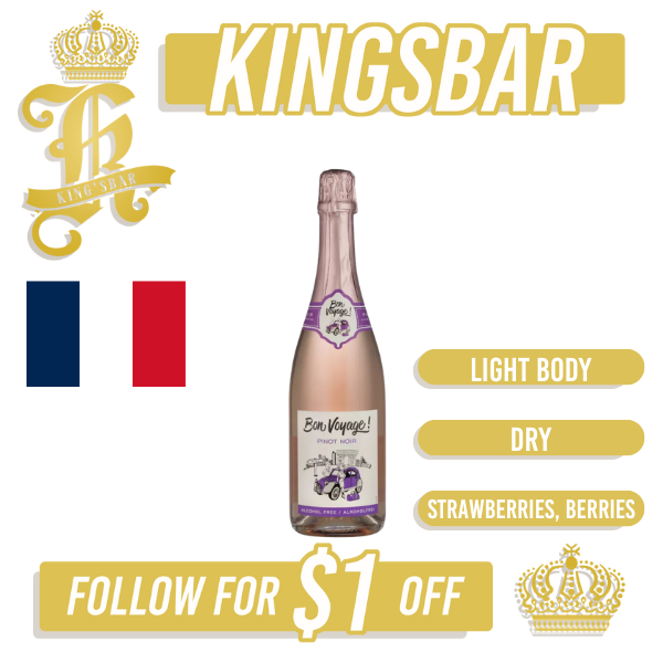 Bon Voyage Sparkling Pinot Noir 750ml (Alcohol Free)