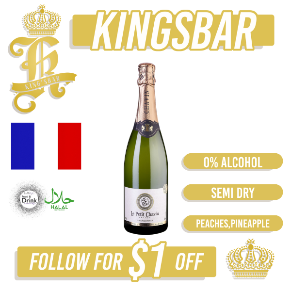 Le Petit Chavin Sparkling Chardonnay (Alcohol Free) Wine 750ml