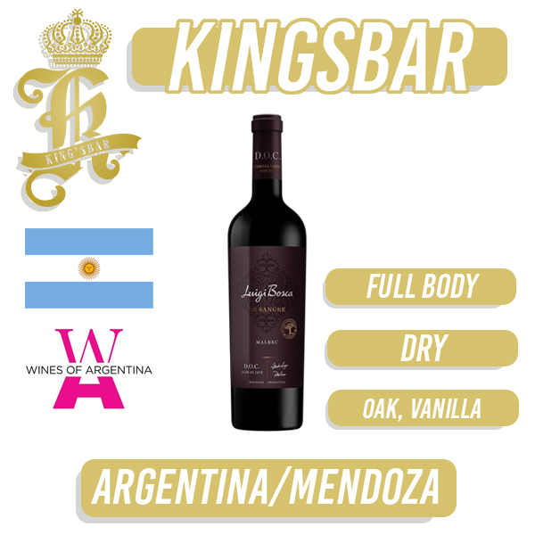 Luigi Bosca De Sangre Malbec D.O.C Lujan De Cuyo Red Wine 750ml